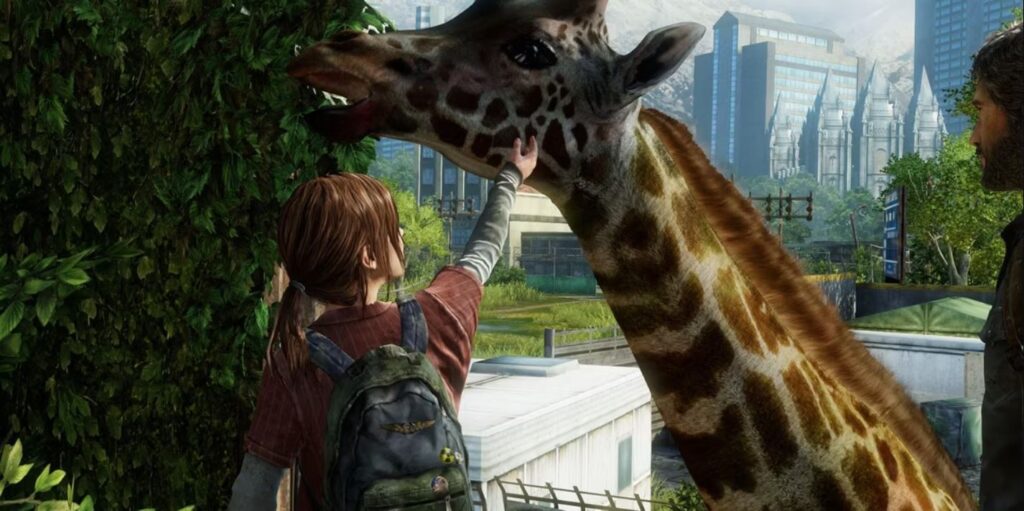 Ellie and Giraffe in The Last of Us Game: A Beautiful Moment in a Post-Apocalyptic World