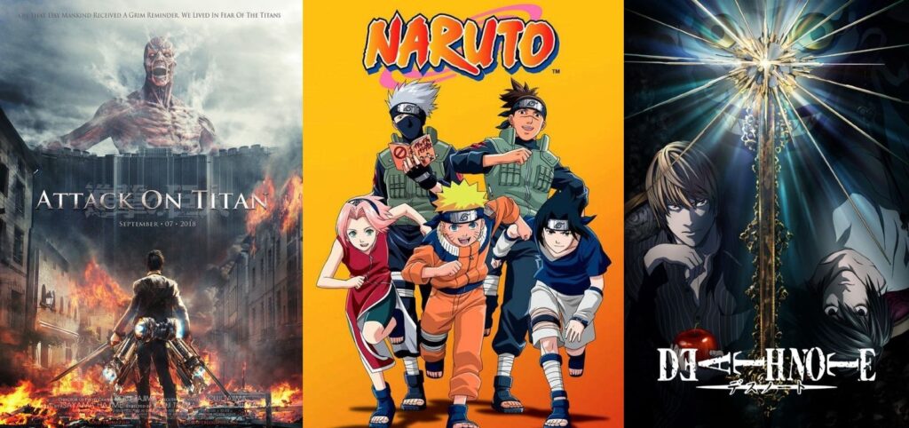 Popular Anime and Live Action Adaptation of Manga